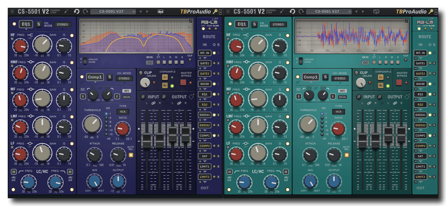 TBProAudio updates CS-5501 to V2.7, a channel strip for Windows
